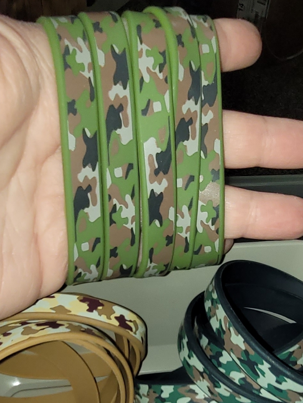 Green Camo Wristbands